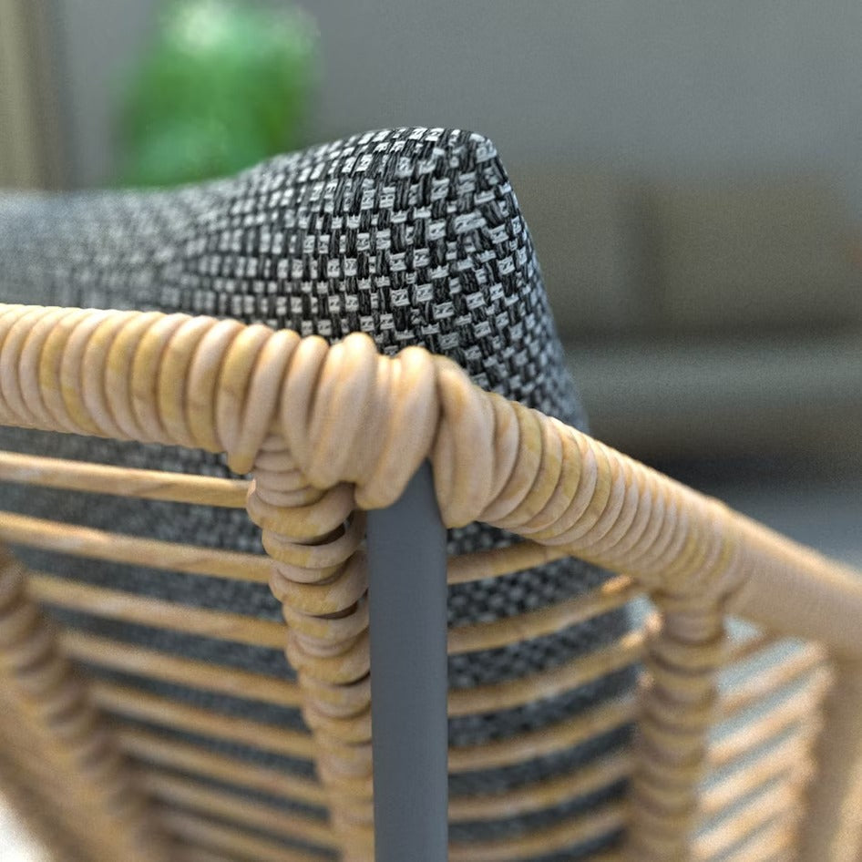 Livia Outdoor Garden Balcony Sofa Set 2 Seater, 2 Single seater and 1 Center Table Set (Tan)