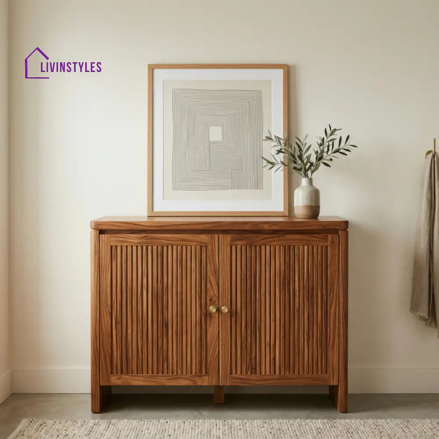 Tipene Solid Wood Sheesham Shoe Rack (Honey Finish)