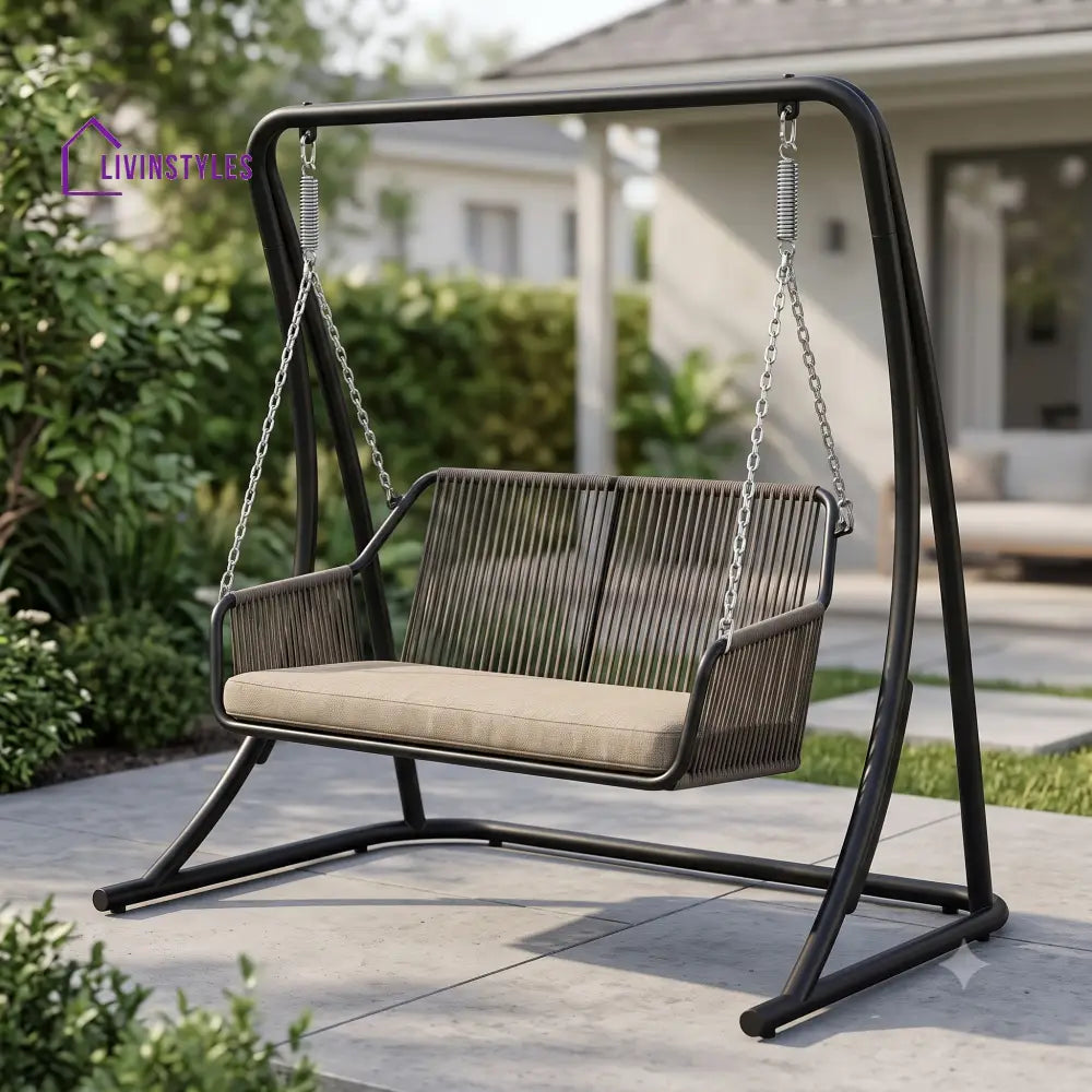 Tiphaine Outdoor 2 Seater Swing Chair with Stand | Premium Finish Product Online