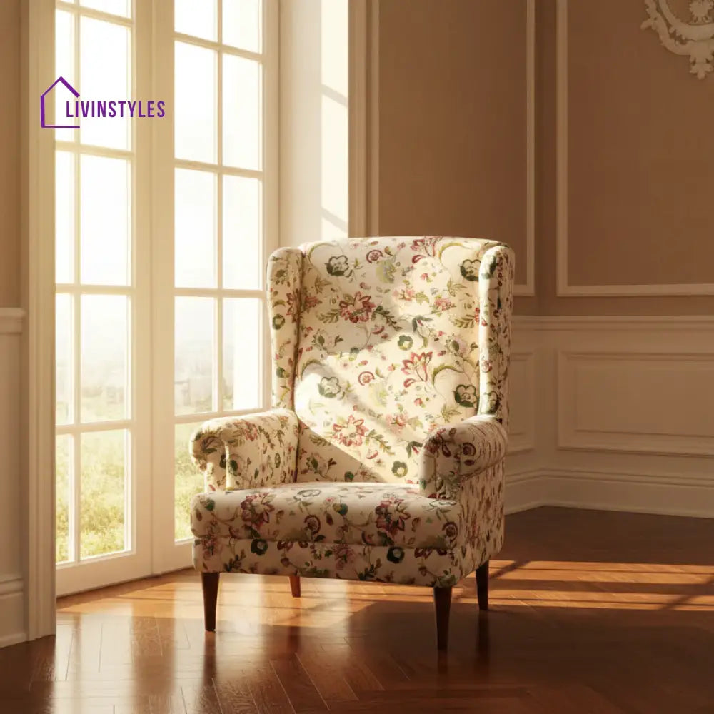 Tipu Solid Wood Lounge Chair for Living Room