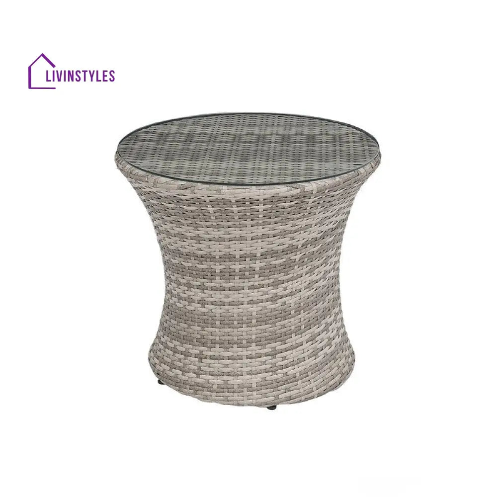 Tisca Outdoor Patio Seating Set 2 Chairs and 1 Table Set (Seashell) - Coffee Table Sets