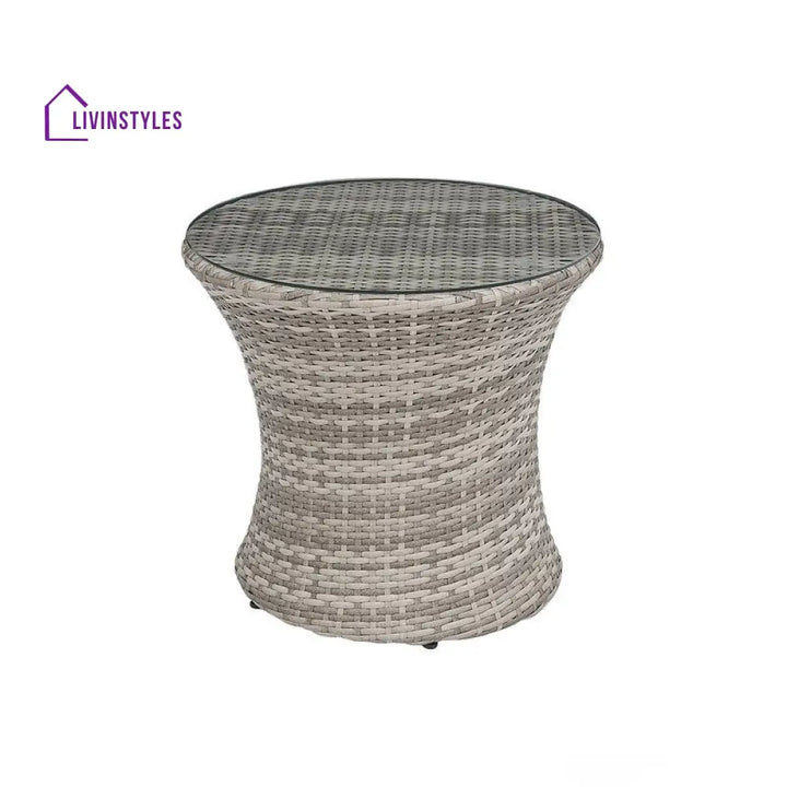 Tisca Outdoor Patio Seating Set 2 Chairs and 1 Table Set (Seashell) - Coffee Table Sets