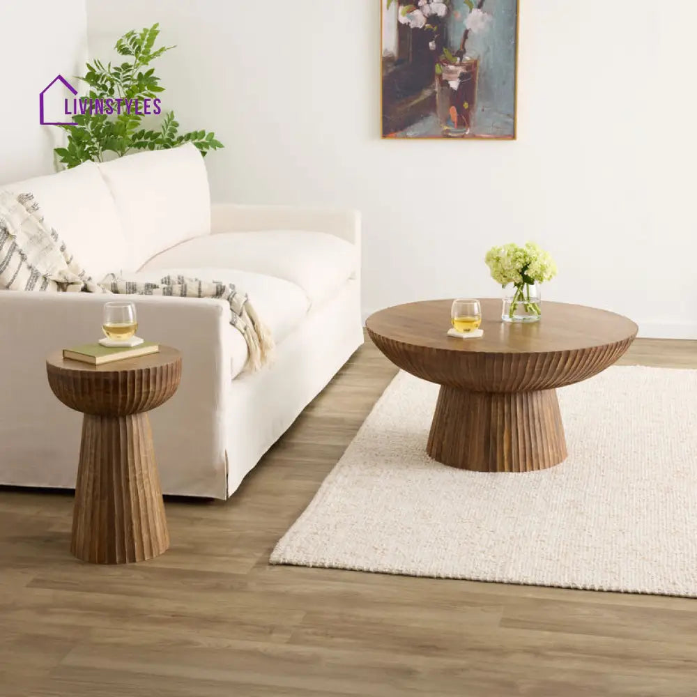 Tisha Solid Wood Coffee Table for Living Room