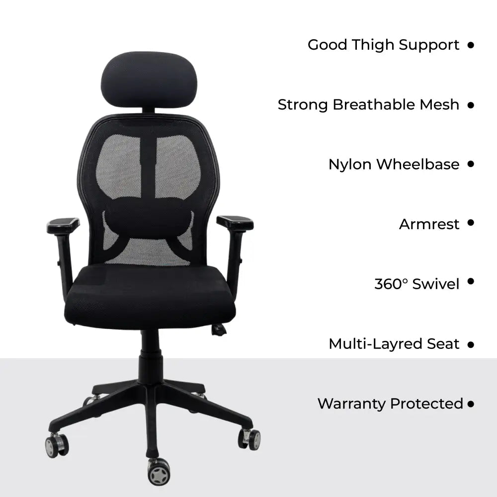 Titan Throne Matrix High Back Mesh Ergonomic Office Chair with Nylon Base