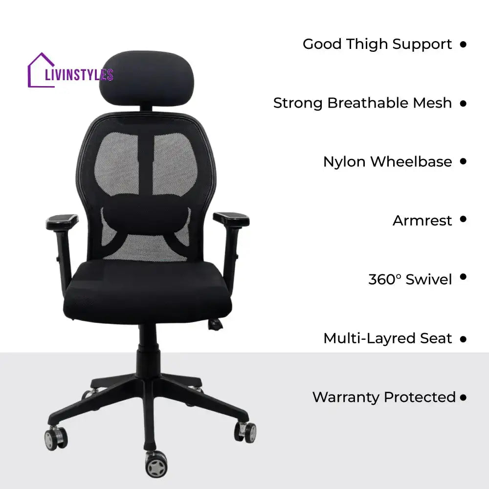 Titan Throne Matrix High Back Mesh Ergonomic Office Chair with Nylon Base