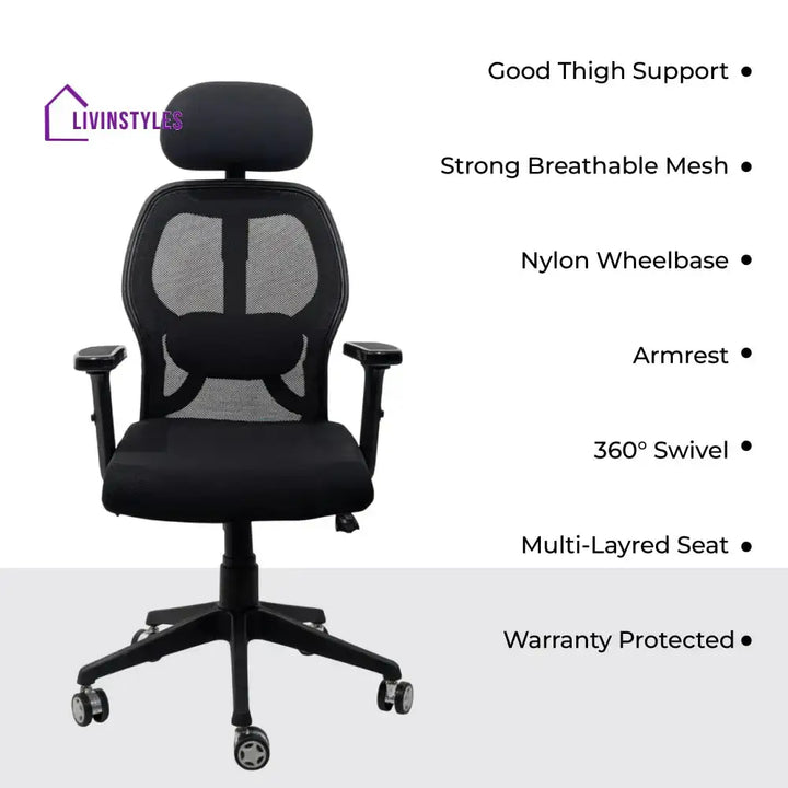 Titan Throne Matrix High Back Mesh Ergonomic Office Chair with Nylon Base