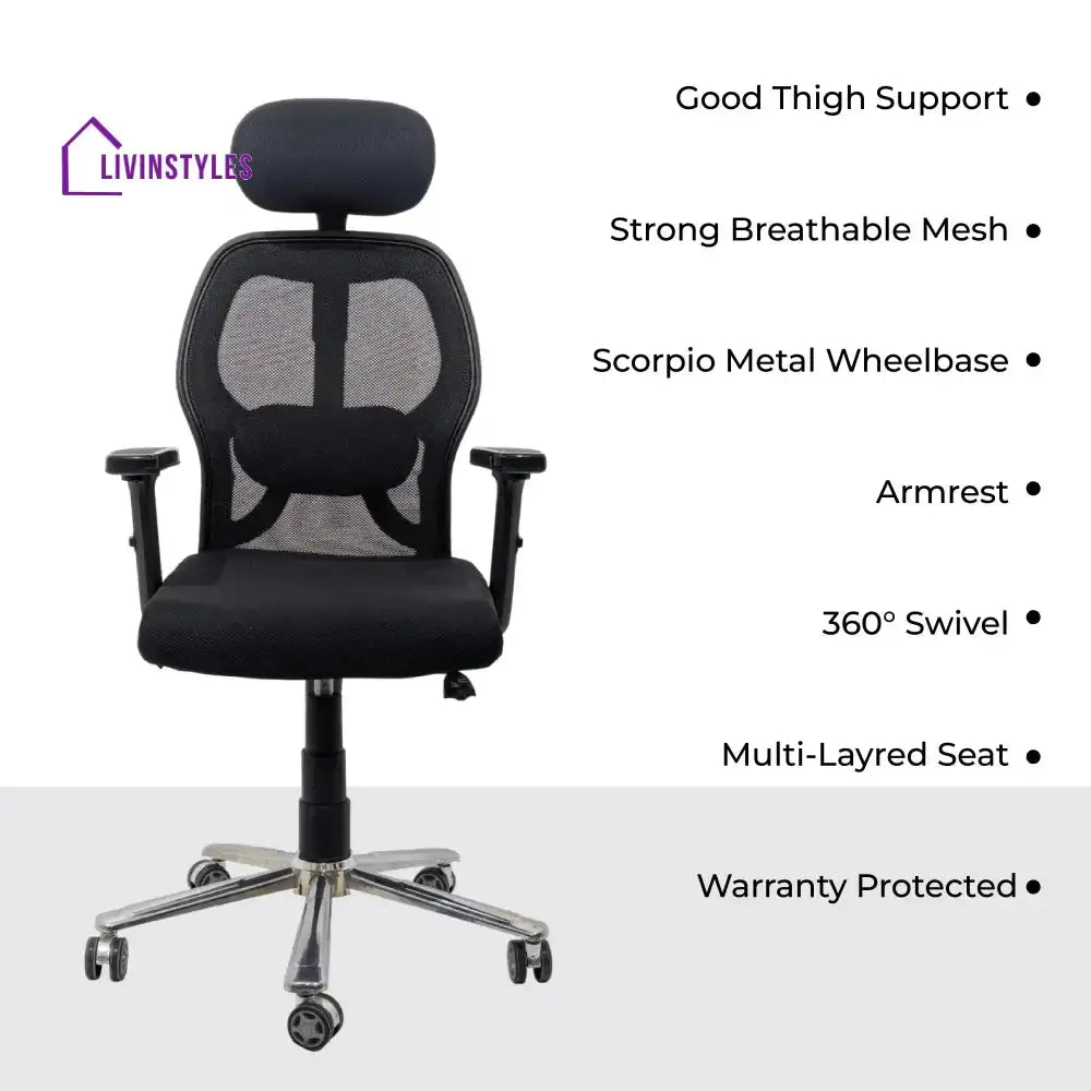 Titan Throne Matrix High Back Mesh Ergonomic Office Chair with Scorpio Base