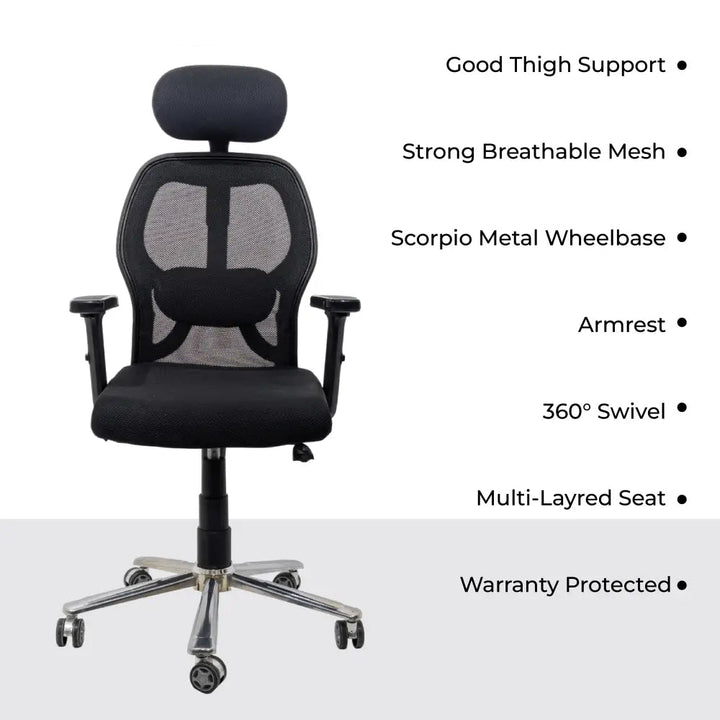 Titan Throne Matrix High Back Mesh Ergonomic Office Chair with Scorpio Base