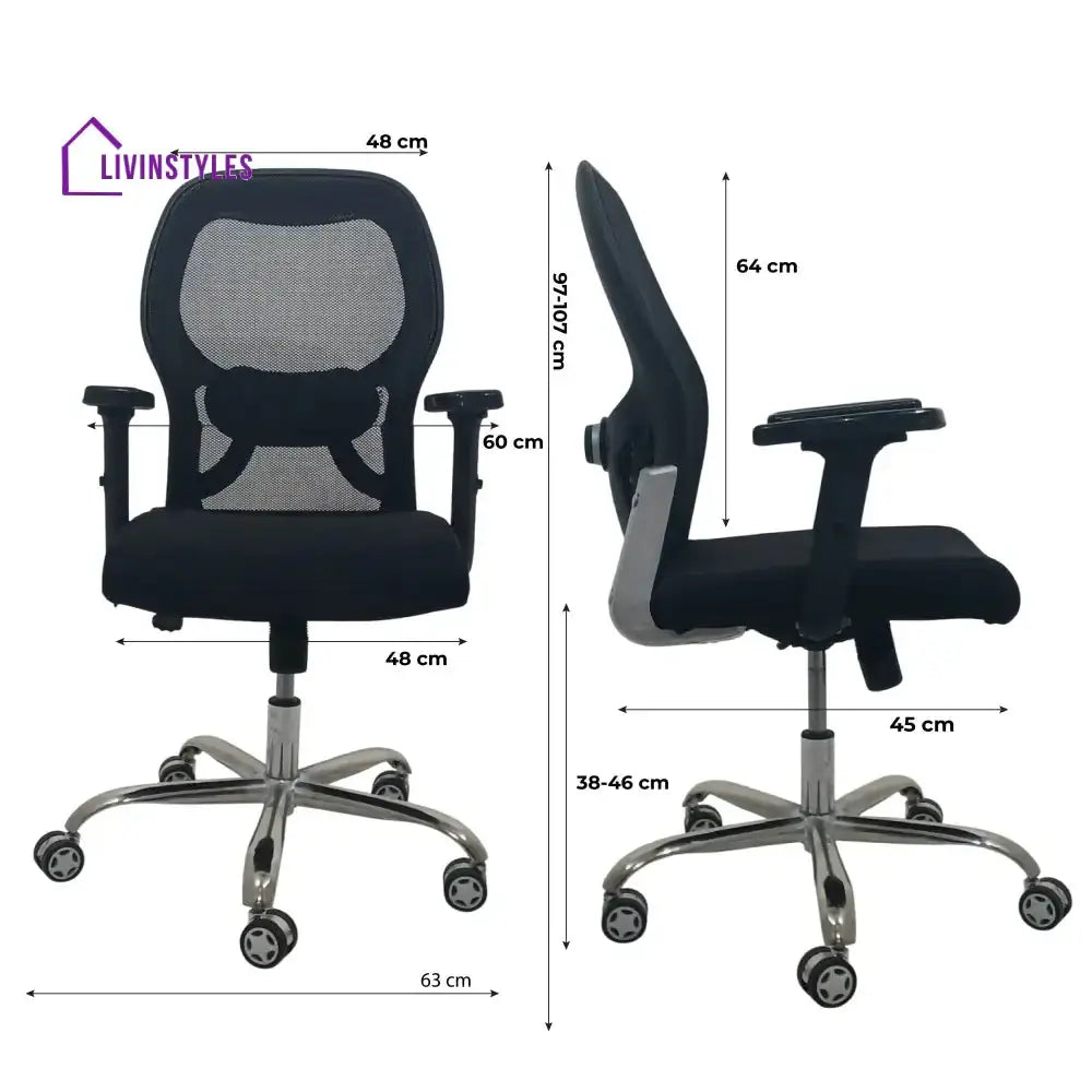 Titan Throne Matrix Low Back Mesh Office Chair with Adjustable Arm Rest & Lumbar Support Low Back Office Chair