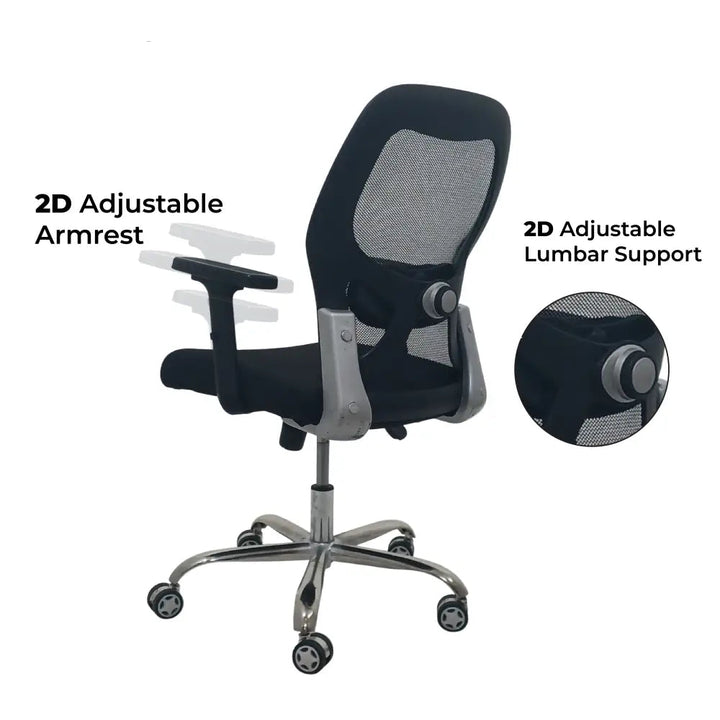 Titan Throne Matrix Low Back Mesh Office Chair with Adjustable Arm Rest & Lumbar Support Low Back Office Chair