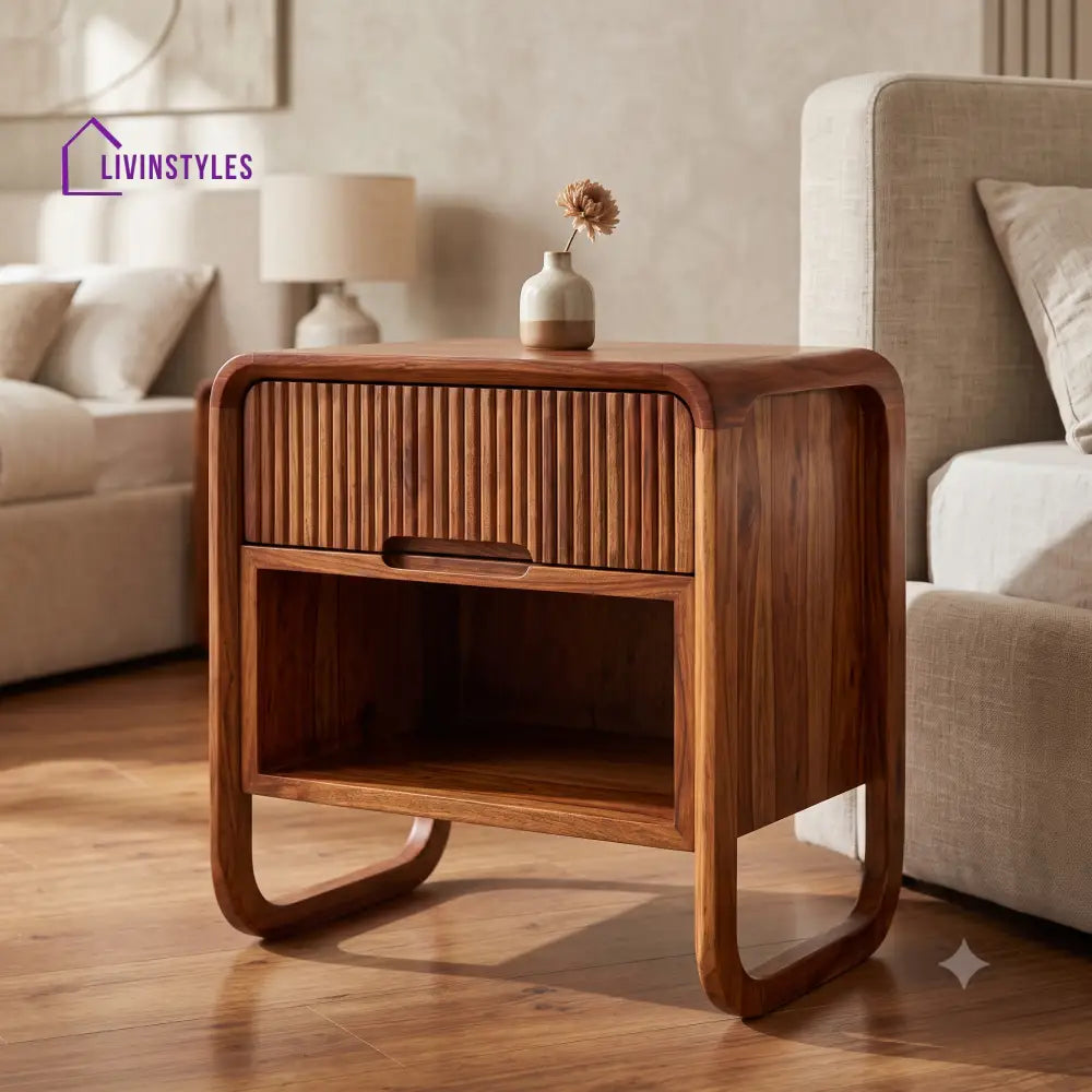 Titi Premium Wooden Bedside Table | Side Table for Bedroom