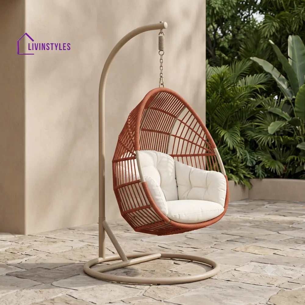 Tomasz Premium MS Frame with Powder Coated Outdoor Swing Chair with Stand