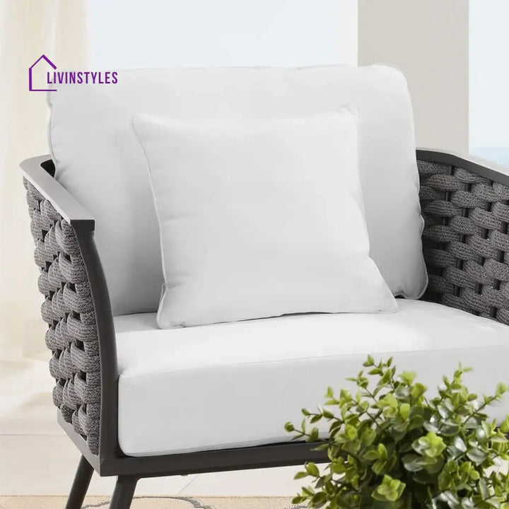 Tomoko 6-Piece Outdoor Rope Sofa Set (Grey & White) - Sofa Set