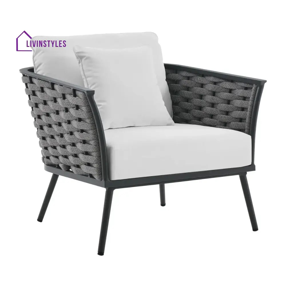 Tomoko 6-Piece Outdoor Rope Sofa Set (Grey & White) - Sofa Set
