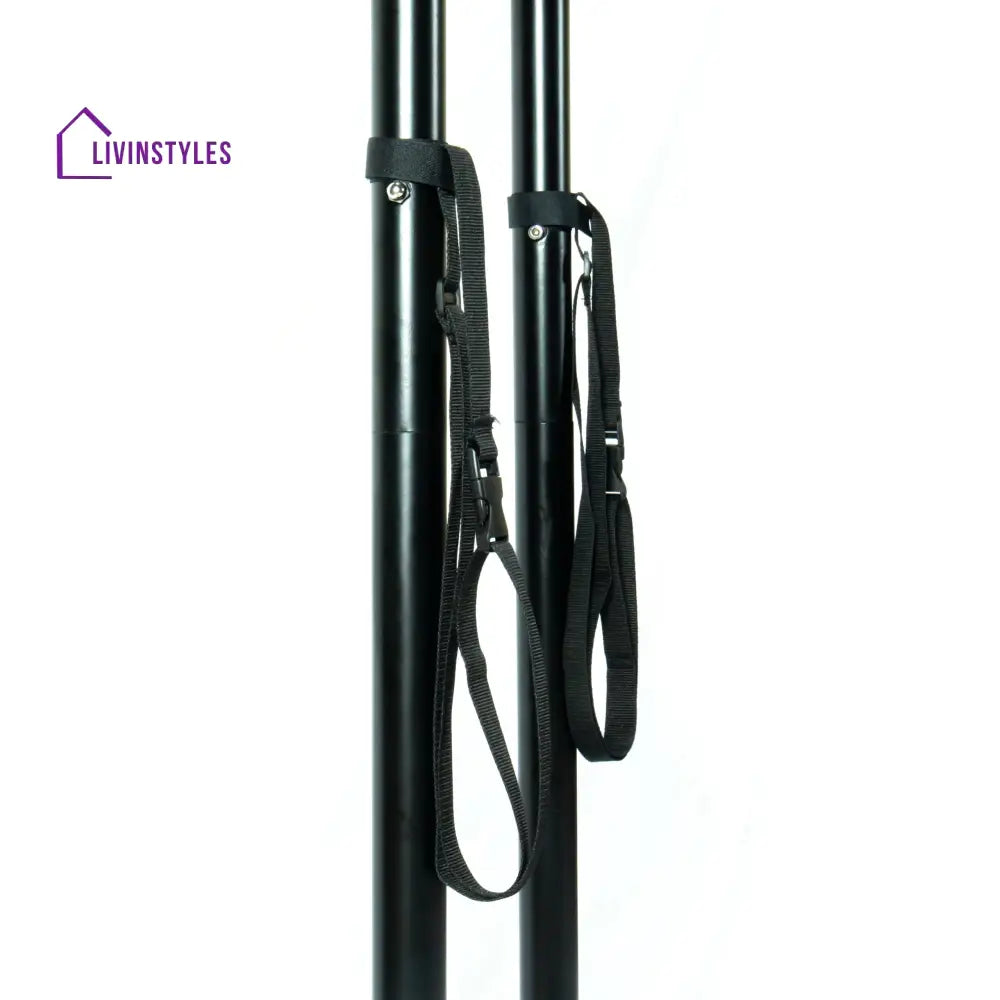 Tonia Double Seater Hanging Swing With Stand For Balcony Garden Swing (Black) Braided and Rope - Swings