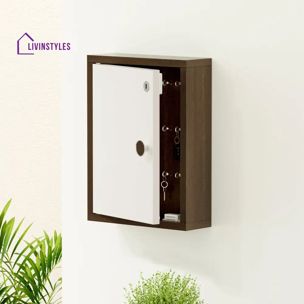 Torene Key Holder/Cabinet Keychain Holder Wenge & White