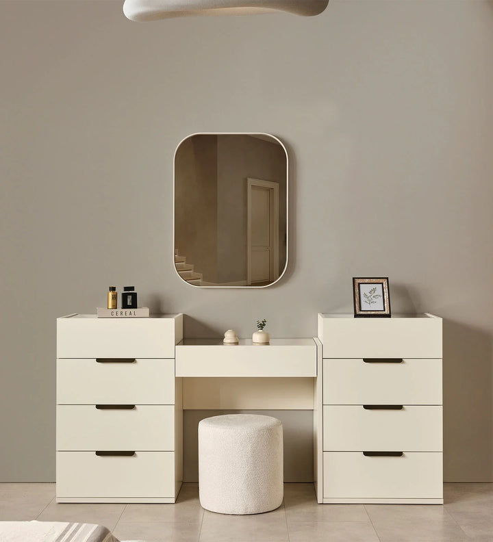 Omkarwood “Ivory Grace” Dressing Cabinet