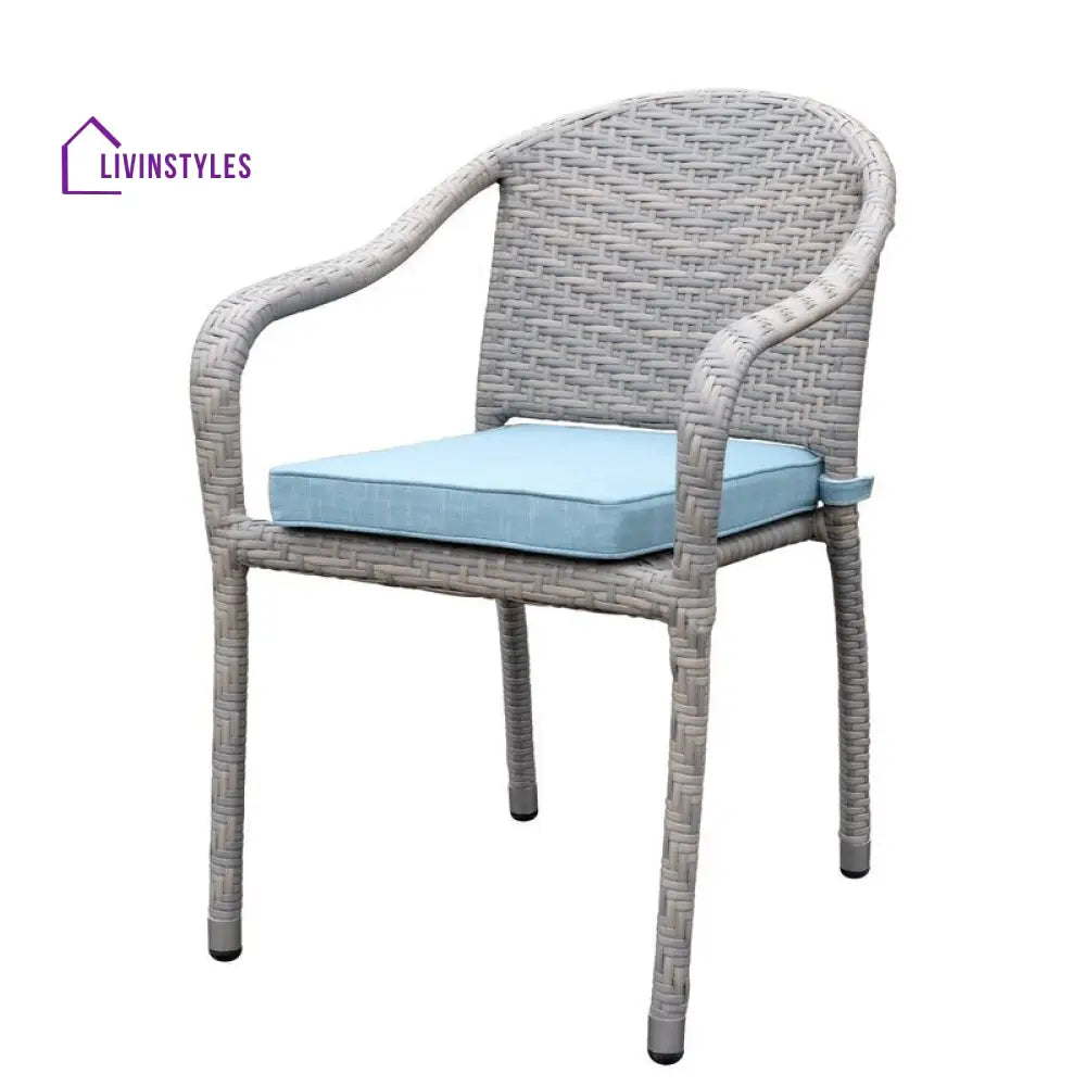 Toshi Outdoor Patio Seating Set 2 Chairs and 1 Table Set (Grey) - Coffee Table Sets