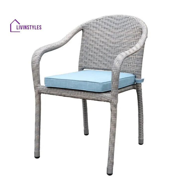 Toshi Outdoor Patio Seating Set 2 Chairs and 1 Table Set (Grey) - Coffee Table Sets
