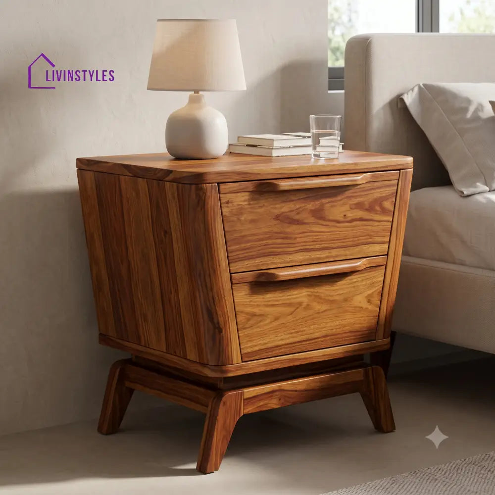 Toyin Premium Wooden Bedside Table | Side Table for Bedroom