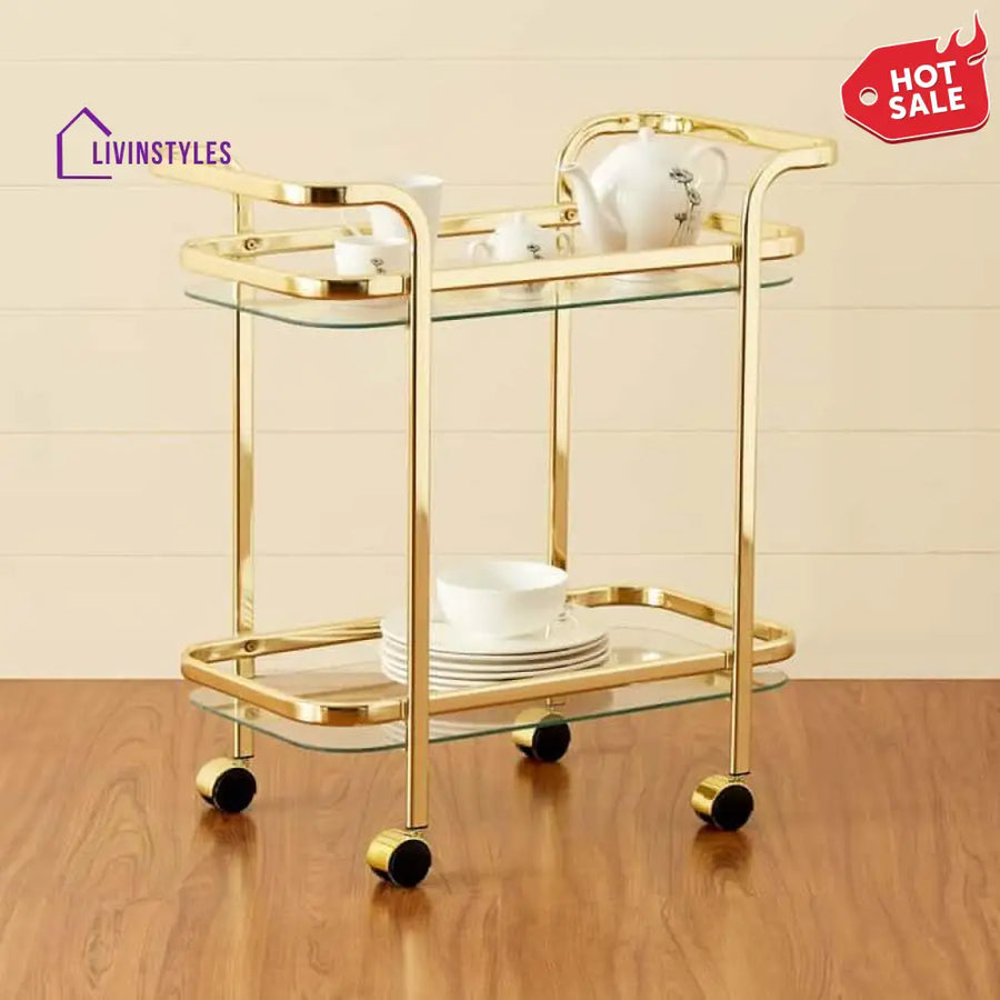 Trolley with dual side handles for drinks