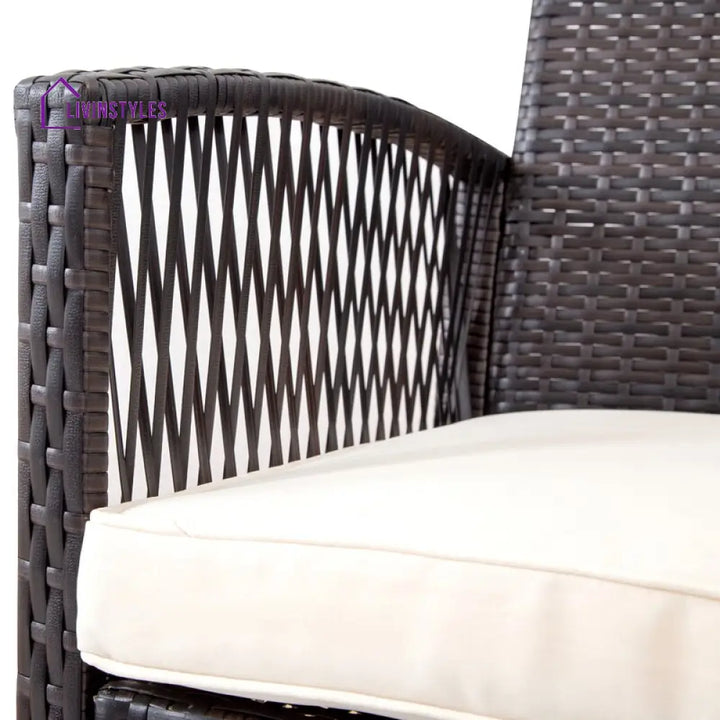 Trevisan Outdoor Sofa Set 2 Seater 2 Single seater and 1 Center Table (Brown + White) - Sofa Sets