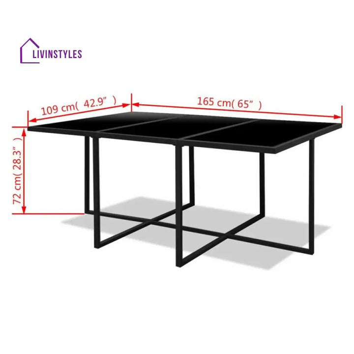 Trevisani Outdoor Patio Dining Set 6 Chairs 4 Ottoman and 1 Table (Black) - Dining sets