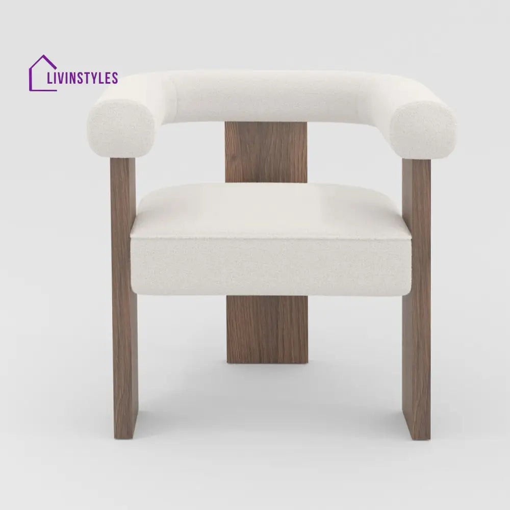 Trinaya Solid Wood and Fabric Arm Chair | Living Room Chair | Lounge Chair