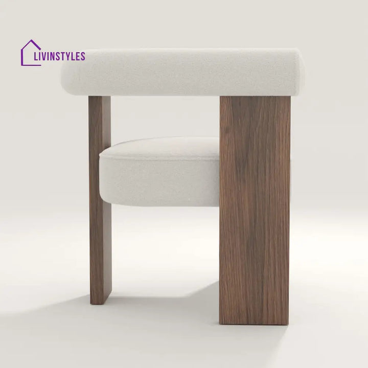 Trinaya Solid Wood and Fabric Arm Chair | Living Room Chair | Lounge Chair