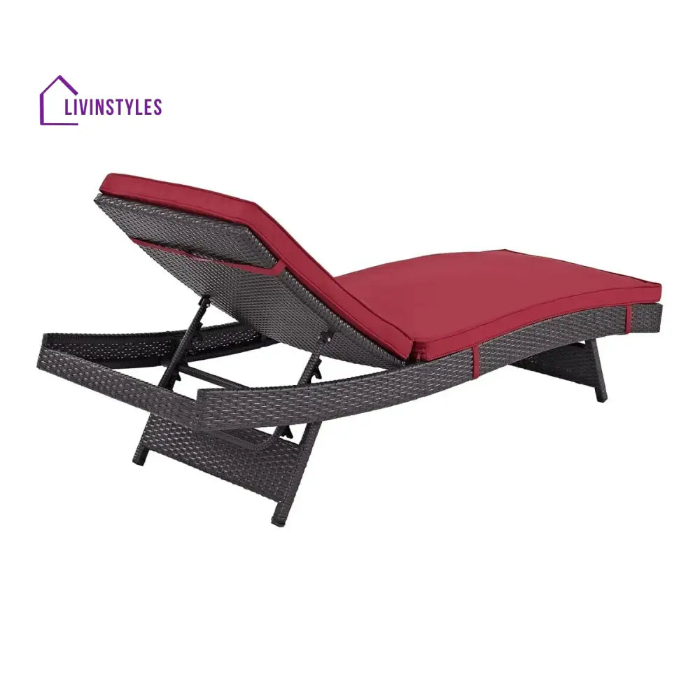 Trinidad Outdoor Rattan Wicker Chaise Lounger For Poolside
