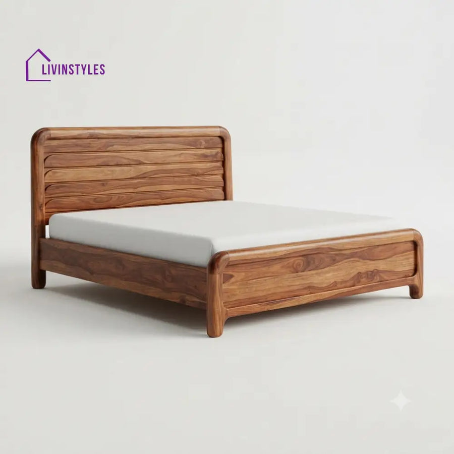 Tshiamo Wooden Double Bed | King Size Bed | Queen Size Bed - Bed Without Storage