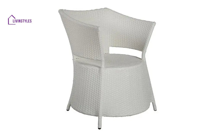 Tubl Outdoor Patio Seating Set 4 Chairs and 1 Table Set (White) - Coffee Table Sets