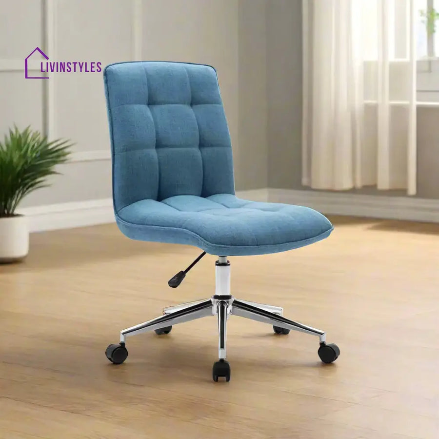 Tufted Upholstered Home Office Chair Blue Furniture