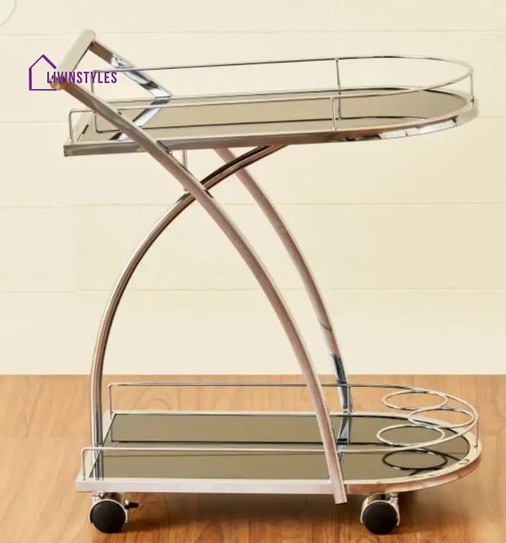Two Tier Trolley With A Unique Design (Iron) Serveware