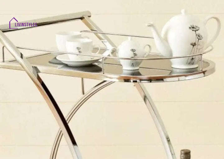 Two Tier Trolley With A Unique Design (Iron) Serveware