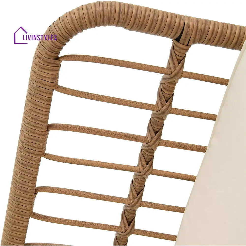 Tyamo Outdoor Garden Balcony Sofa Set 5 Seater and 1 Center Table Set (Tan + Beige) - Sofa Sets