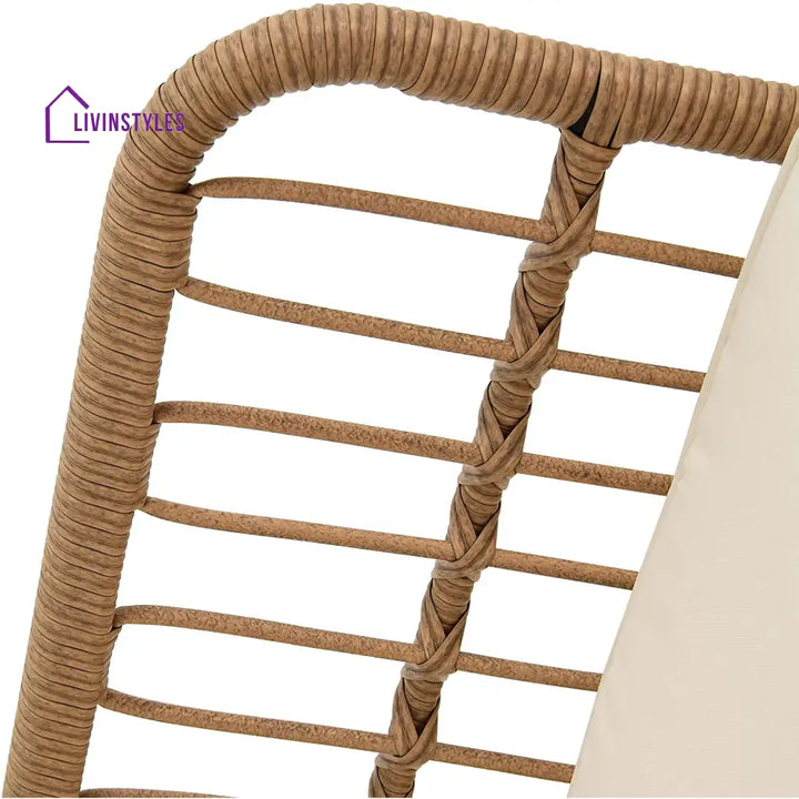 Tyamo Outdoor Garden Balcony Sofa Set 5 Seater and 1 Center Table Set (Tan + Beige) - Sofa Sets