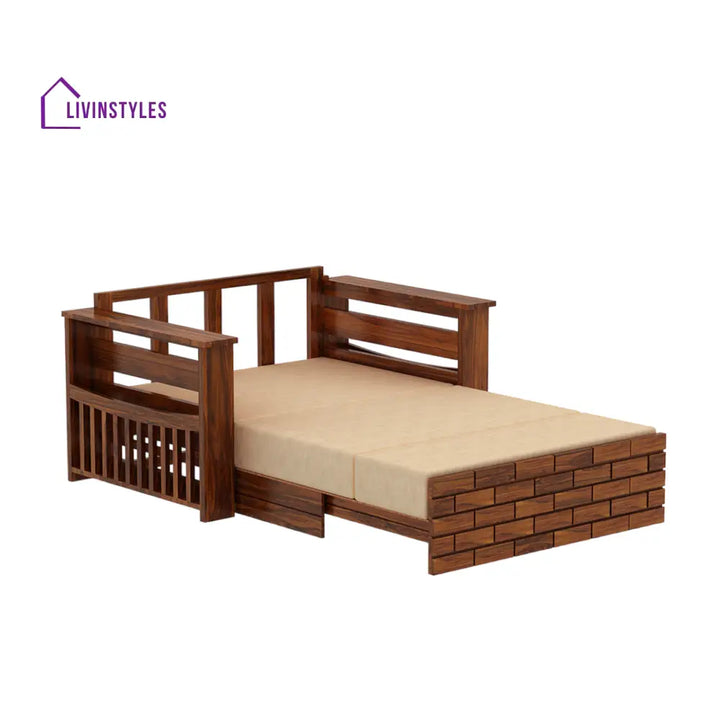 Harding 2 Seater Sofa Cum Bed Sheesham Wood