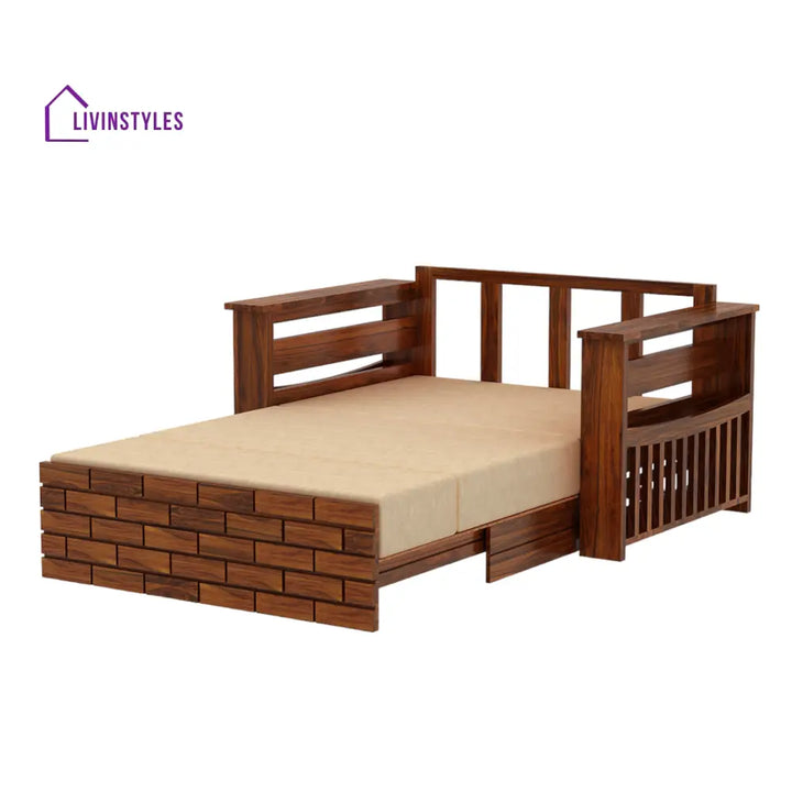 Harding 2 Seater Sofa Cum Bed Sheesham Wood