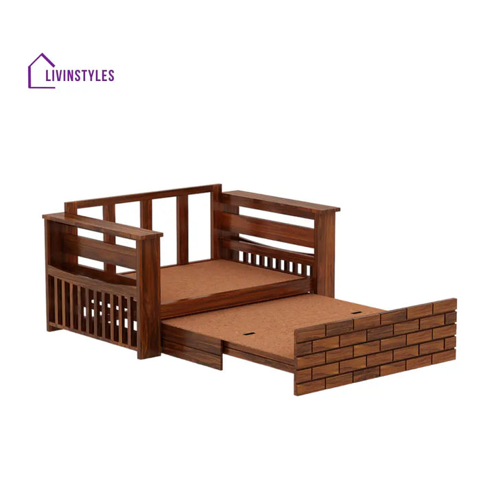 Harding 2 Seater Sofa Cum Bed Sheesham Wood