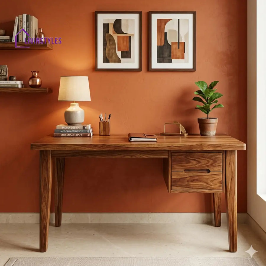 Tyler Solid Sheesham Wood Study Table for Home