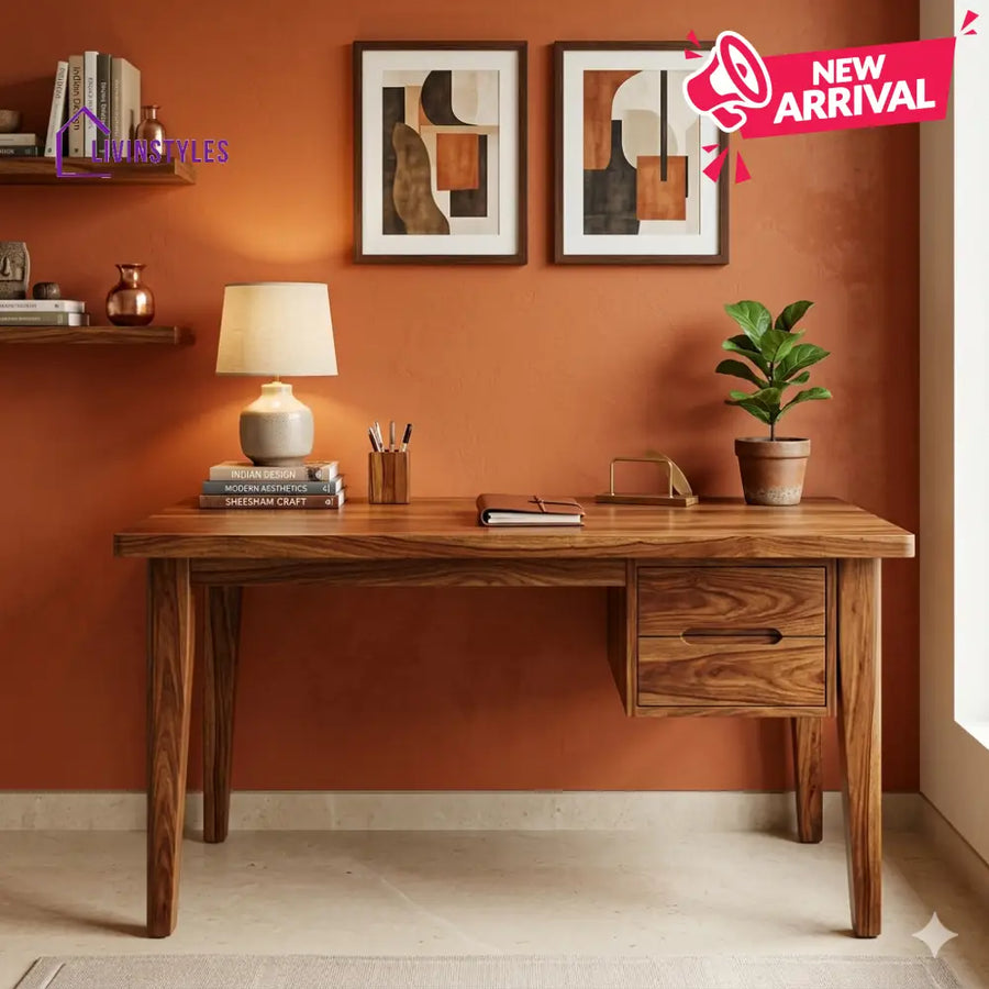 Tyler Solid Sheesham Wood Study Table for Home