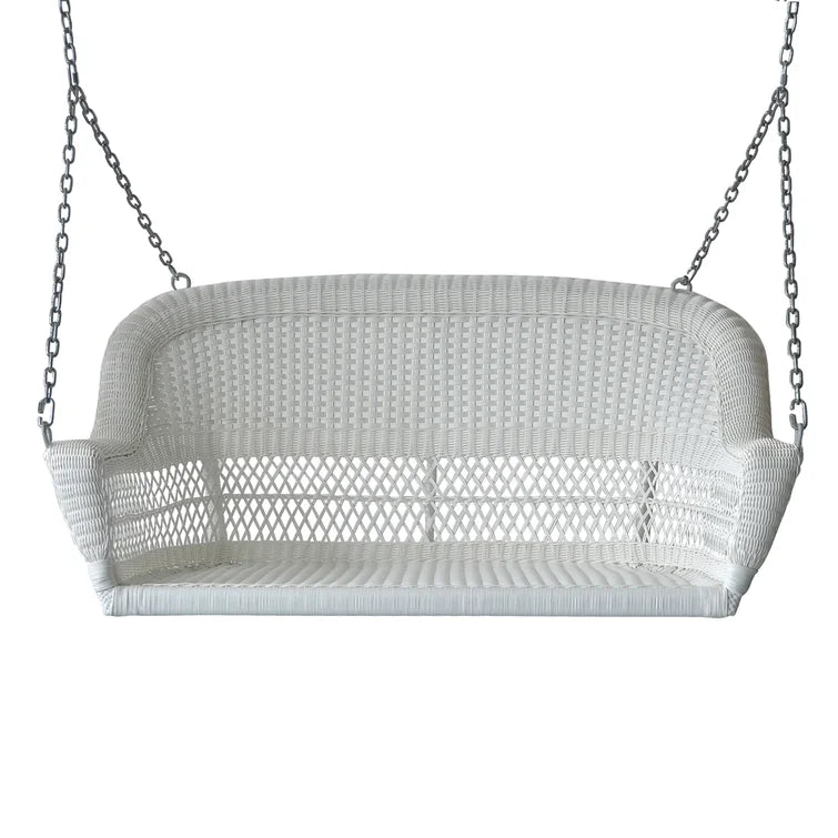 Bryn Double Seater Hanging Swing Without Stand For Balcony , Garden Swing (White)