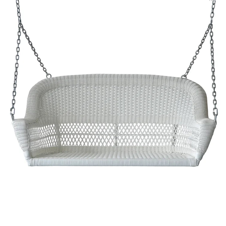 Bryn Double Seater Hanging Swing Without Stand For Balcony , Garden Swing (White)