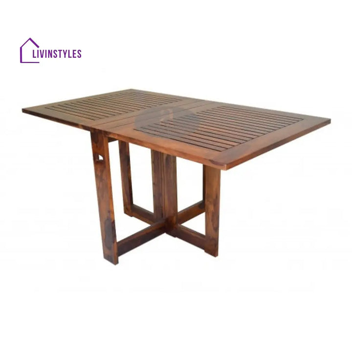 Uber Dining Table Stripped Top - Honey
