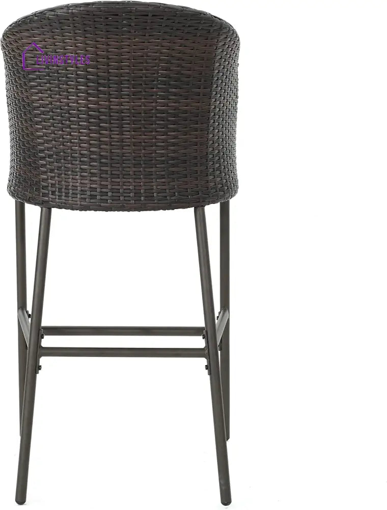 Udinesi Outdoor Patio Bar Chair 2 Chairs For Balcony (Brown) - Bar Sets