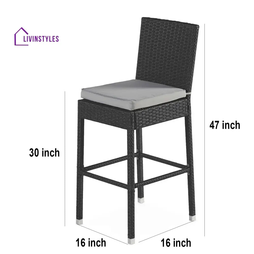 Udinesi Outdoor Patio Bar Sets 4 Chairs and 1 Table (Dark Brown) - Bar Sets