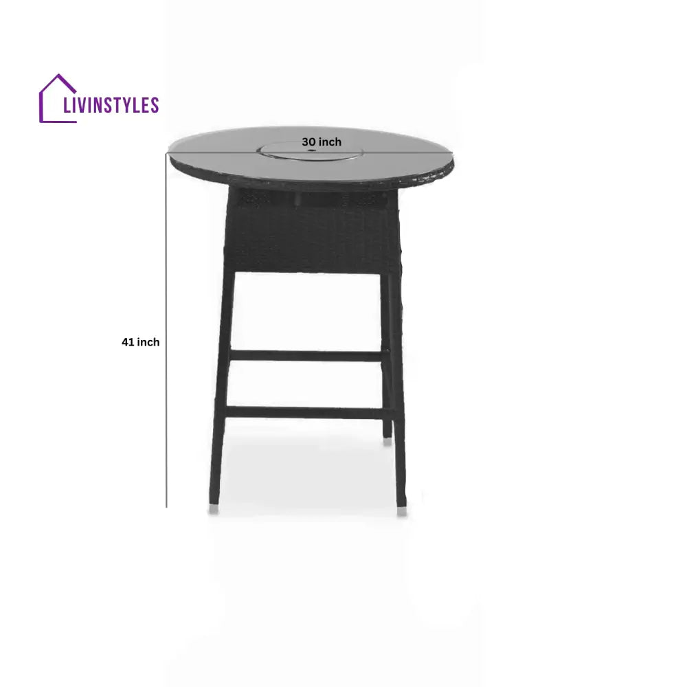 Udinesi Outdoor Patio Bar Sets 4 Chairs and 1 Table (Dark Brown) - Bar Sets