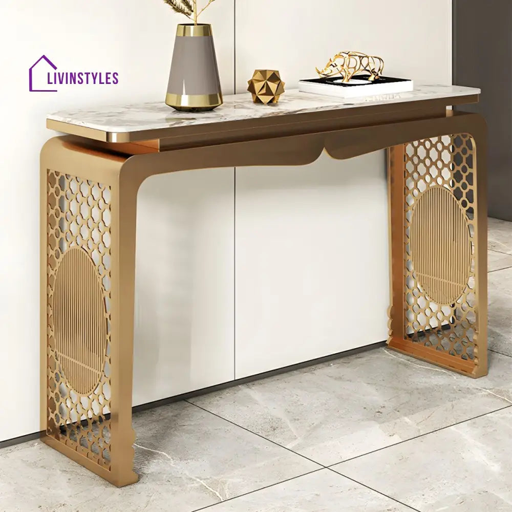 Ujjit Stainless Steel Living Room Console Table