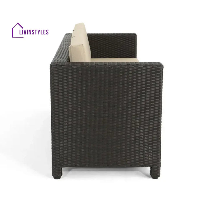 Ulfah Outdoor All-Weather Wicker 3-Seater Sofa - Sofa Set